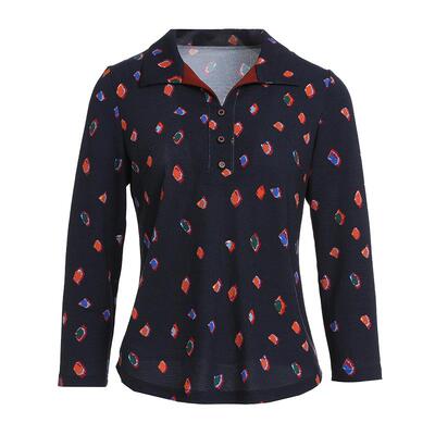 乔万尼秋装新款女上衣衬衣领亲肤弹力气质精致高级慵懒感EI3C116