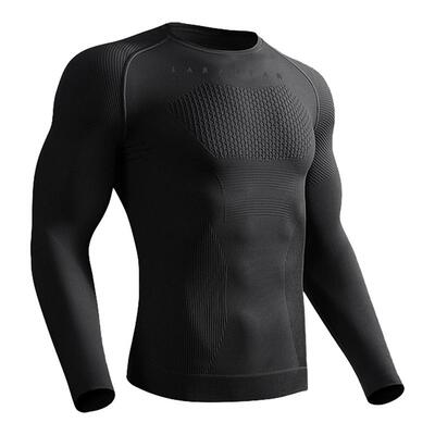 劳拉之星1568健身衣男速干长袖跑步运动训练导汗服紧身上衣显肌肉