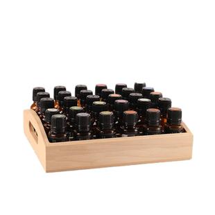 15ml实木30格精油展示架精油收纳盒精油托盘精油分装木质摆放盒