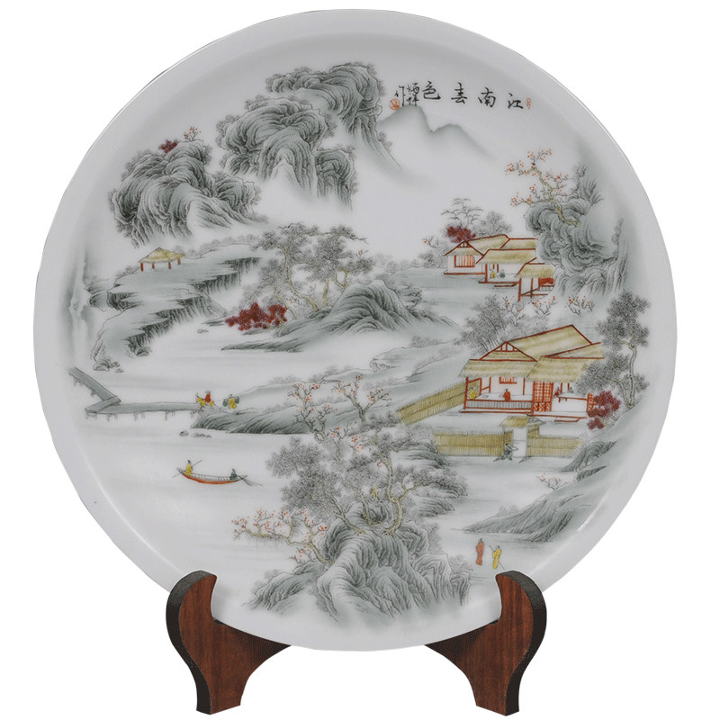 中国工艺美术师手绘山水作品