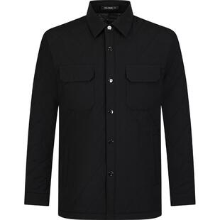 柒牌工装棉服男冬季厚款时尚休闲中青年百搭菱格翻领棉衣外套