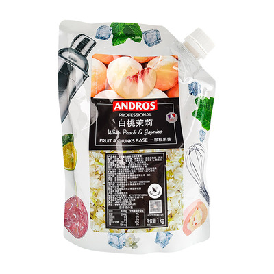 安德鲁白桃茉莉颗粒果酱水蜜桃