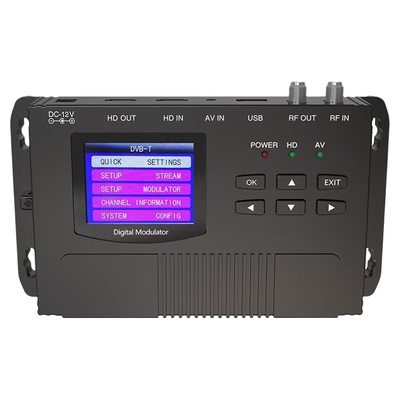单路AV/HDMI转RF输出调制器支持DVBC/DVBT/ISDBT制式