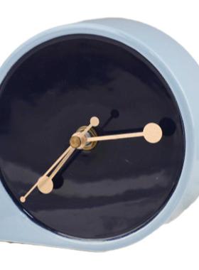 简约陶瓷水滴圆形钟表时钟摆件