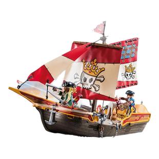 playmobil摩比世界儿童玩具男孩6岁礼物拼装加勒比海盗大船71418
