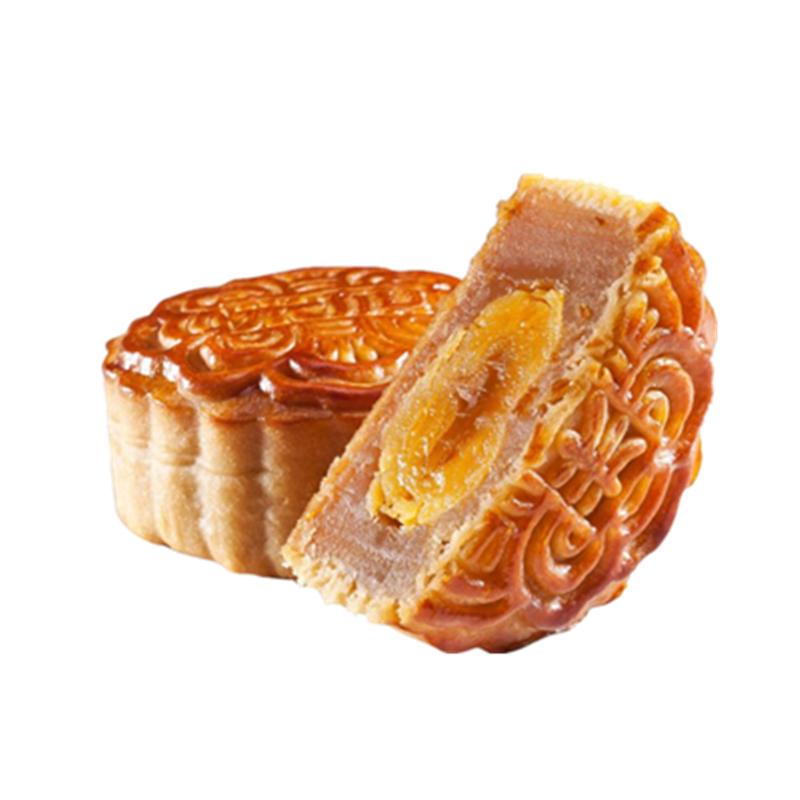米旗月饼独立块蛋黄白莲豆沙广式