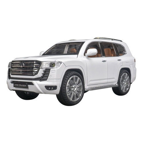 1:24仿真陆巡LC300合金越野车模型六开回力声光儿童玩具摆件送礼