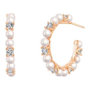 TWINS LULU气质首饰设计感C形珠珠耳环TSL2541