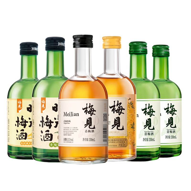 【直播專屬】梅見青梅酒330ml組合裝低度酒微醺果酒桂花酒梅子酒