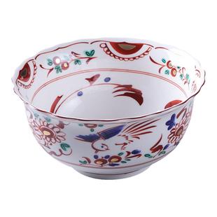 日本怀石料理餐具创意金边圆形面碗海鲜汤泡饭碗酒店复古牛丼深碗