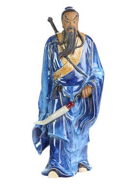 吕祖洞宾石湾公仔陶瓷摆件中式