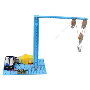 学霸玩具科学小实验科技小制作手工diy材料小学物理滑轮组起重机