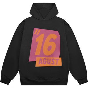 XXZXX连帽卫衣撞色印花男女同款潮牌童装亲子装2025秋季新款 2509