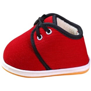 男女宝宝棉鞋婴儿冬0软底防滑1-3岁5室内2手工千层底加绒儿童布鞋