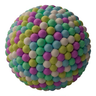 堆积球多彩球掺杂科研素材C4D 3D格式源文件热门高清素材技能模版
