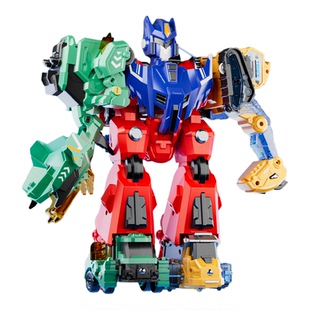 恐龙合体机器人磁力儿童碰撞变形车玩具男孩汽车机甲模型2025爆款