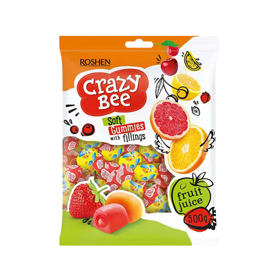 如胜疯狂小蜜蜂水果味凝胶糖果