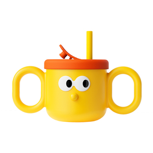 octoto奥克兔兔 儿童水杯吸管杯宝宝牛奶杯婴儿学饮杯防摔敞口杯