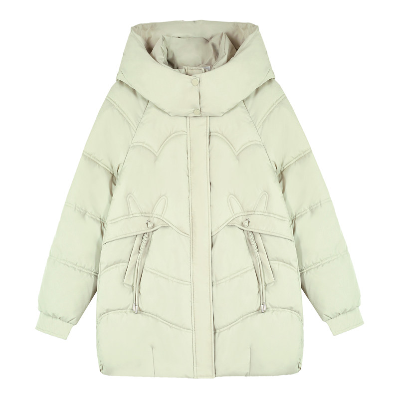 中长款棉衣女款连帽加厚保暖棉服