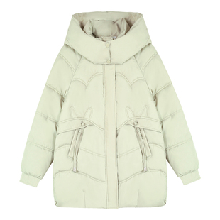 中长款棉衣女款2026年冬季新款宽松休闲棉袄外套连帽加厚保暖棉服