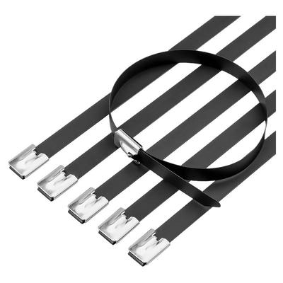 304不锈钢喷塑扎带自锁收紧