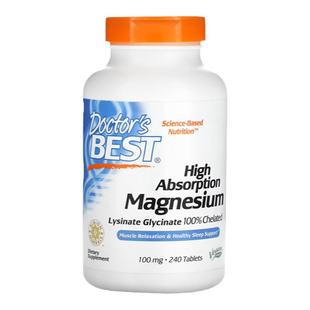 镁梦片Doctor's Best金达威多特倍斯甘氨酸镁片睡眠