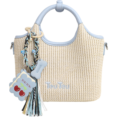 TOUTOU草编菜篮子托特包海边沙滩包简约百搭手提斜挎包生日礼物女