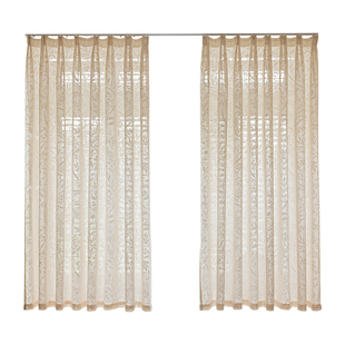 法式窗帘纱帘透光不透人客厅阳台飘窗防晒免打孔安装2025新款