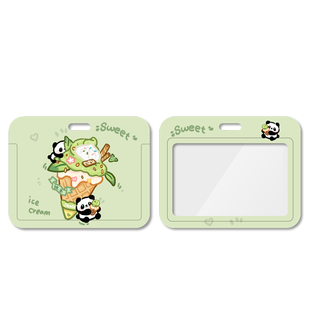 卡通可爱横版医生护士胸牌工作证件卡套可伸缩易拉扣带挂绳挂脖学生校园卡套公交卡饭卡员工厂牌保护套可定制