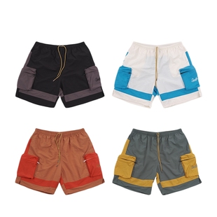 SLAMBLE CLO.新款拼色工装短裤男运动速干透气潮流百搭五分裤宽松
