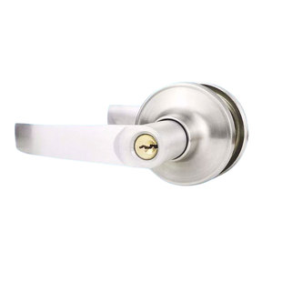 三杆式卫生间门锁铝合金通用执手锁塑钢门彩钢门把手锁厕所三杆锁