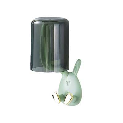 萌兔多功能牙刷架免打孔