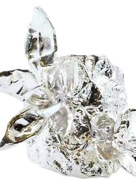 【AGD】龢「石生花」手工戒指新中式肌理雕花先锋百搭镀银开口