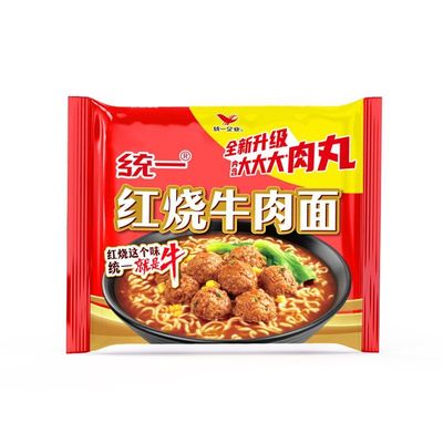 统一红烧牛肉面大肉丸整箱
