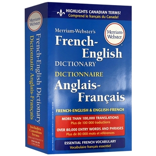 韦氏法语英语词典 英文版双语词典 进口原版工具书 英法词典 Merriam Webster's French English Dictionary 英文原版字典