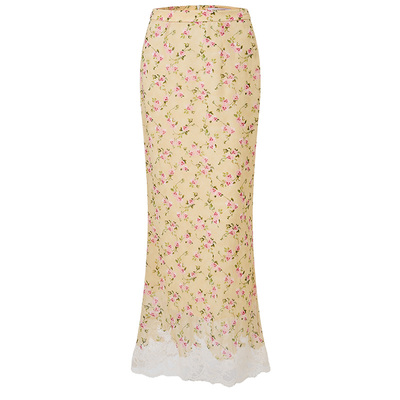 MAXRIENY午后田园碎花鱼尾半裙