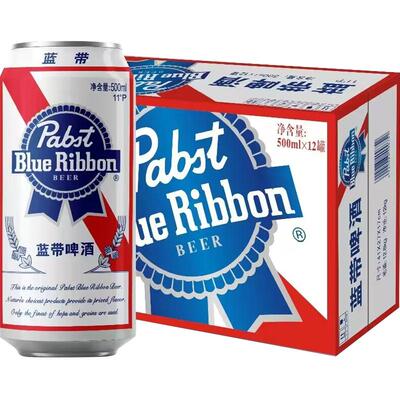 ribbon经典500mlx12罐装蓝带啤酒