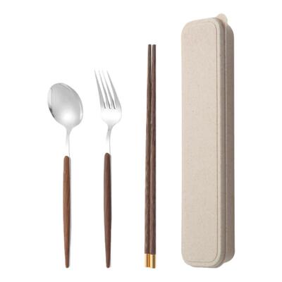 便携不锈钢餐具勺子筷子叉子户外