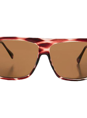 80年代古着方形玳瑁防UV太阳镜