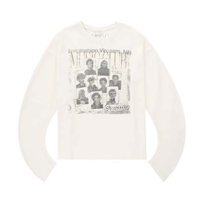 美式复古街头情侣装长袖T恤罩衫