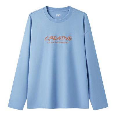 森马打底内搭情侣印花长袖T恤男