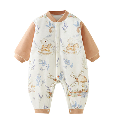 120g夹棉加厚保暖婴儿连体衣