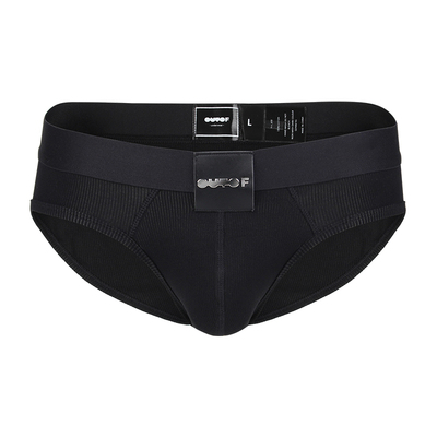 OUTOF underwear - 款号17 金属LOGO皮标 紧身三角内裤 纯棉螺纹