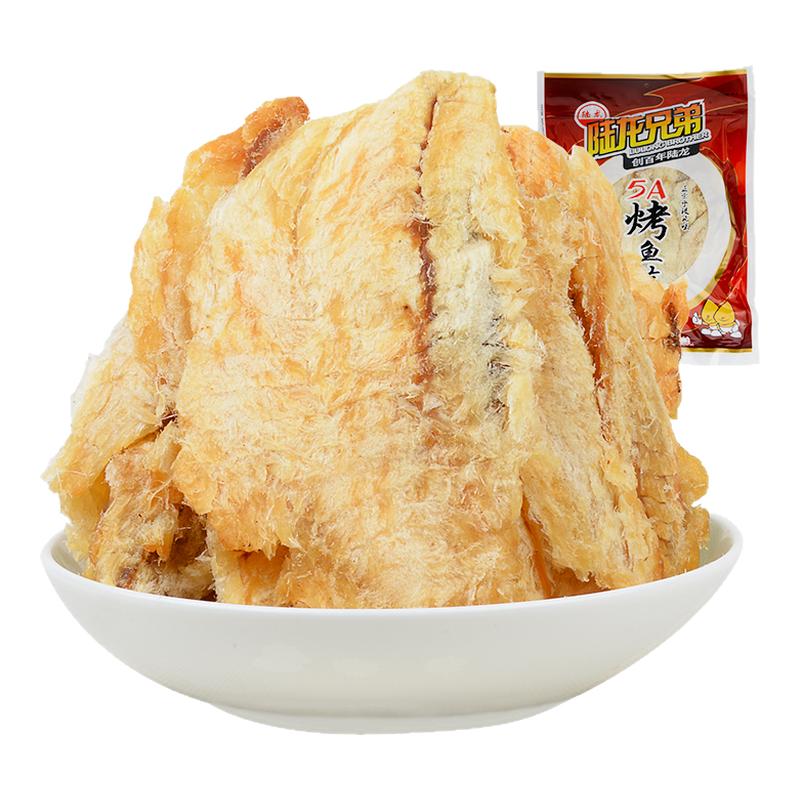 陆龙兄弟5A烤鱼片300g 优选深鲜海鱼 零食鱼片 休闲办公海鲜零食