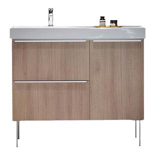 科勒1.2m橡木纹浴室柜双盆现代简约落地洗手洗脸盆柜洗漱台23788T