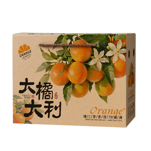 蜜橘包装盒礼盒空盒柑橘5斤/10斤装橘子通用砂糖橘手提纸箱可定制