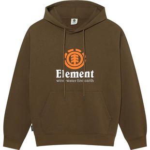美国ELEMENT滑板连帽卫衣男复古logo印花重磅内里磨毛正肩上衣潮