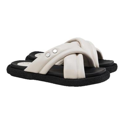 fed白色凉拖夏季新款女鞋舒适外出拖鞋厚底沙滩鞋女S0327-YAC693