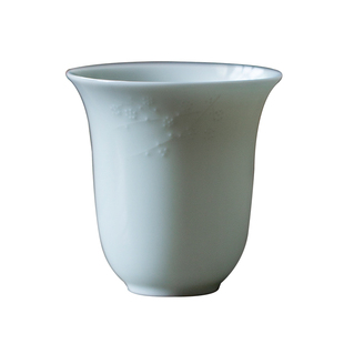 观岚影青岁寒三友茶杯单杯陶瓷功夫茶盏家用品茗杯手工浮雕小茶杯