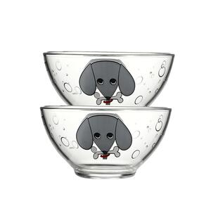 【自营】乐美雅Luminarc法国进口钢化玻璃卡通甜品 饭碗510ML两只